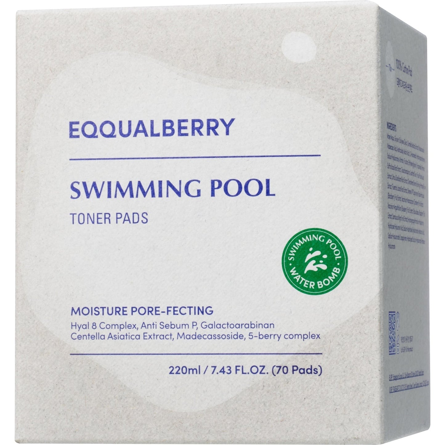 Eqqualberry Swimming Pool Toner Pads 220ml|70 Sheets