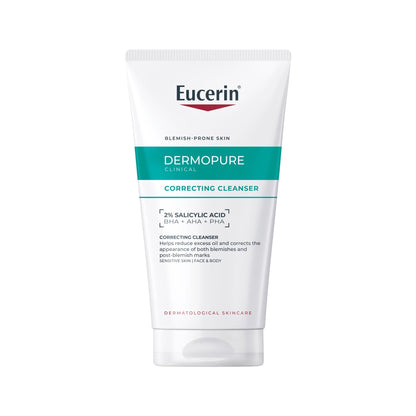 جل التنظيف المنقي Eucerin Dermopure Clinical للبشرة المعرضة للشوائب وحب الشباب، 200 مل