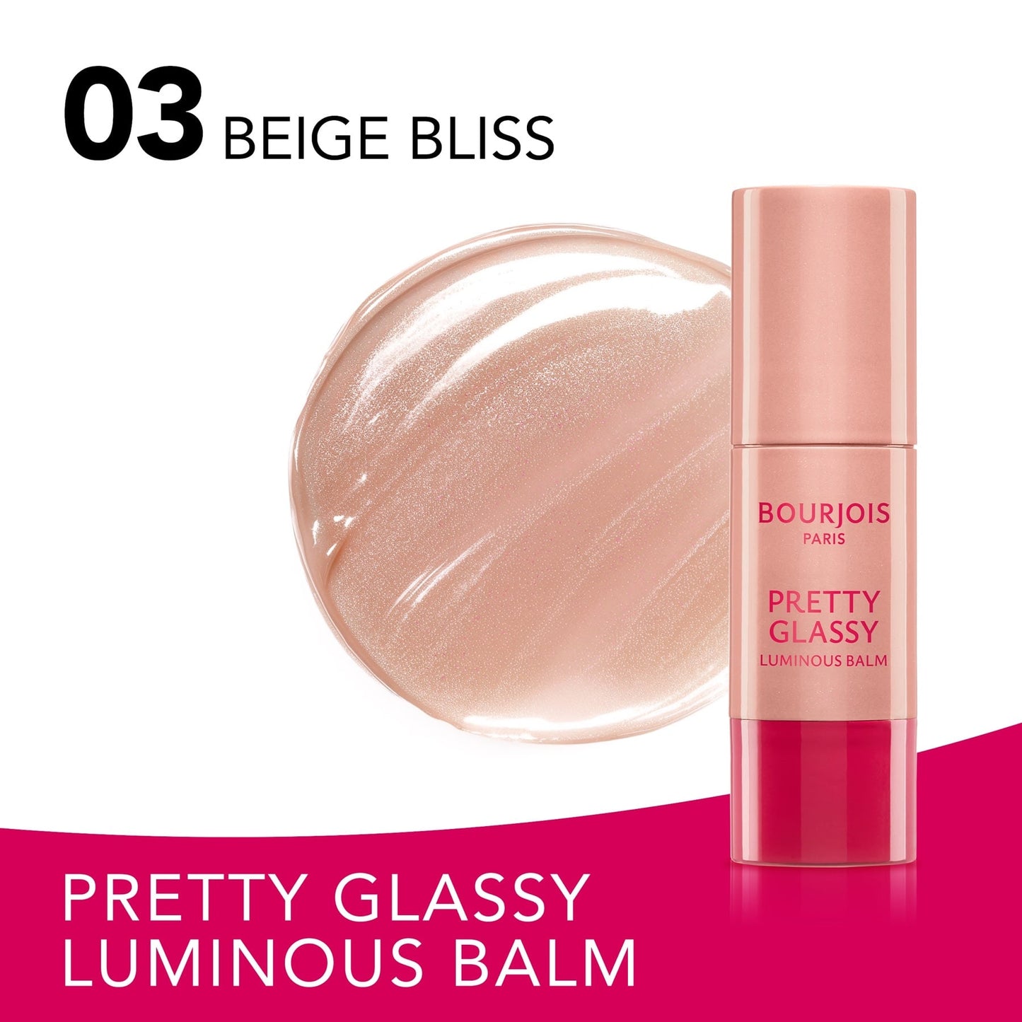 Bourjois Pretty Glassy Luminous Balm, Beige Bliss 5g