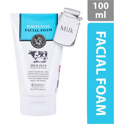 Scentio Beauty Buffet Milk Plus Bright & White Whitening Facial Foam - 100ml