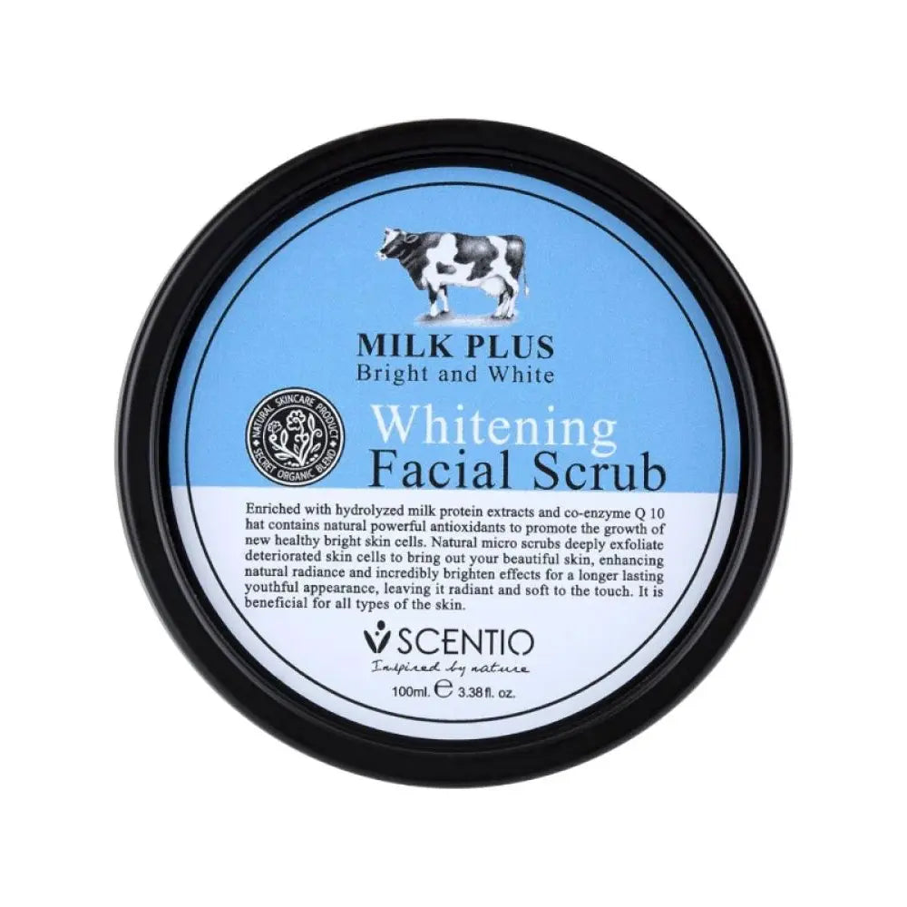 Scentio Milk Plus Organic Whitening Facial Scrub, 100ml