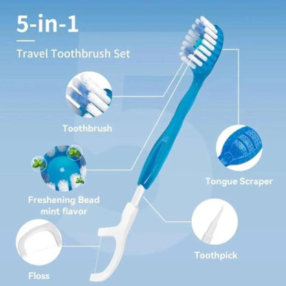 Beauty System Toothbrush and Toothpaste With Floss, 10 Pieces