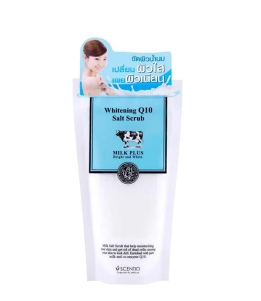 Scentio Milk Plus Q10 Bright & White Salt Scrub 300g