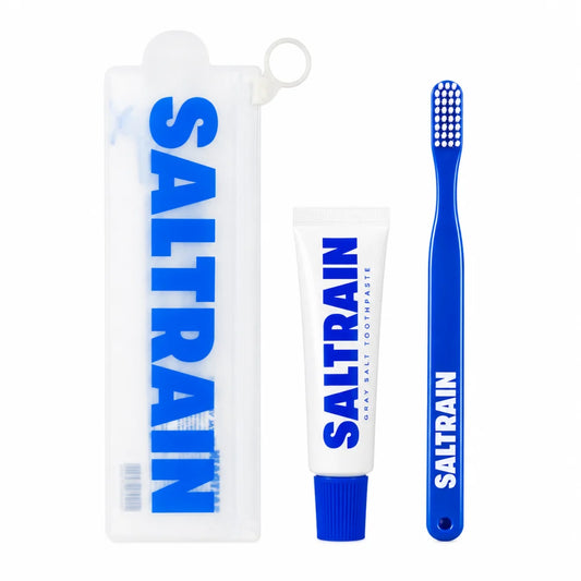 Saltrain Natural Salt Toothpaste With Brush Grey - 30g