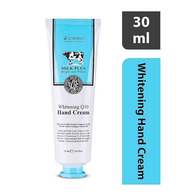 Scentio Milk Plus Organic Whitening Q10 Hand Cream 30ML