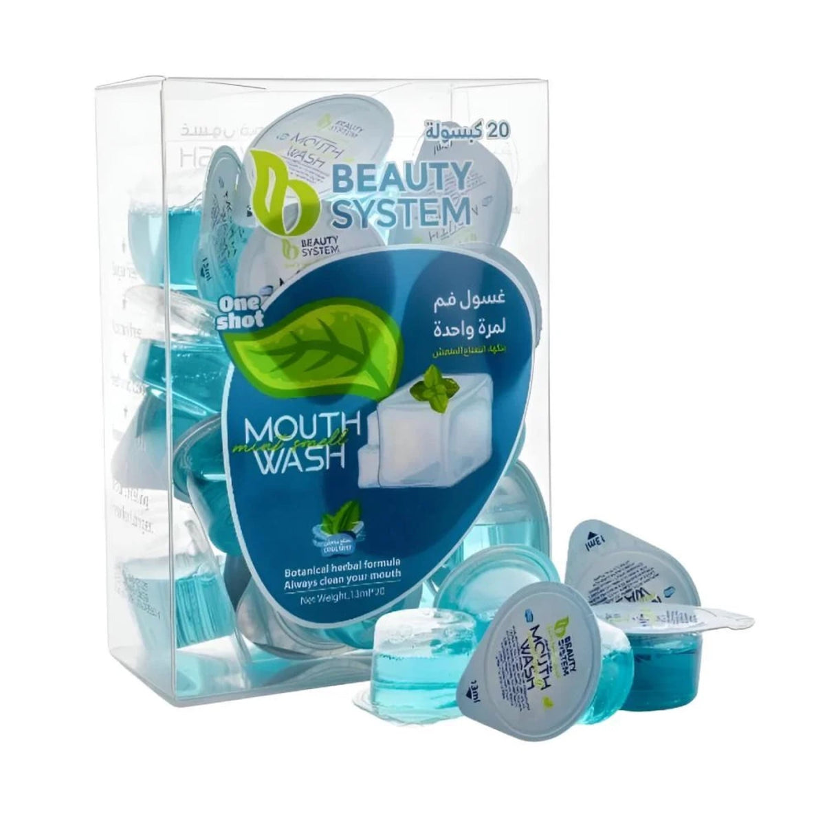 Beauty System Mouth Wash Refreshing Capsules With Refreshing Mint Flavor - 20 Pieces X 13ml