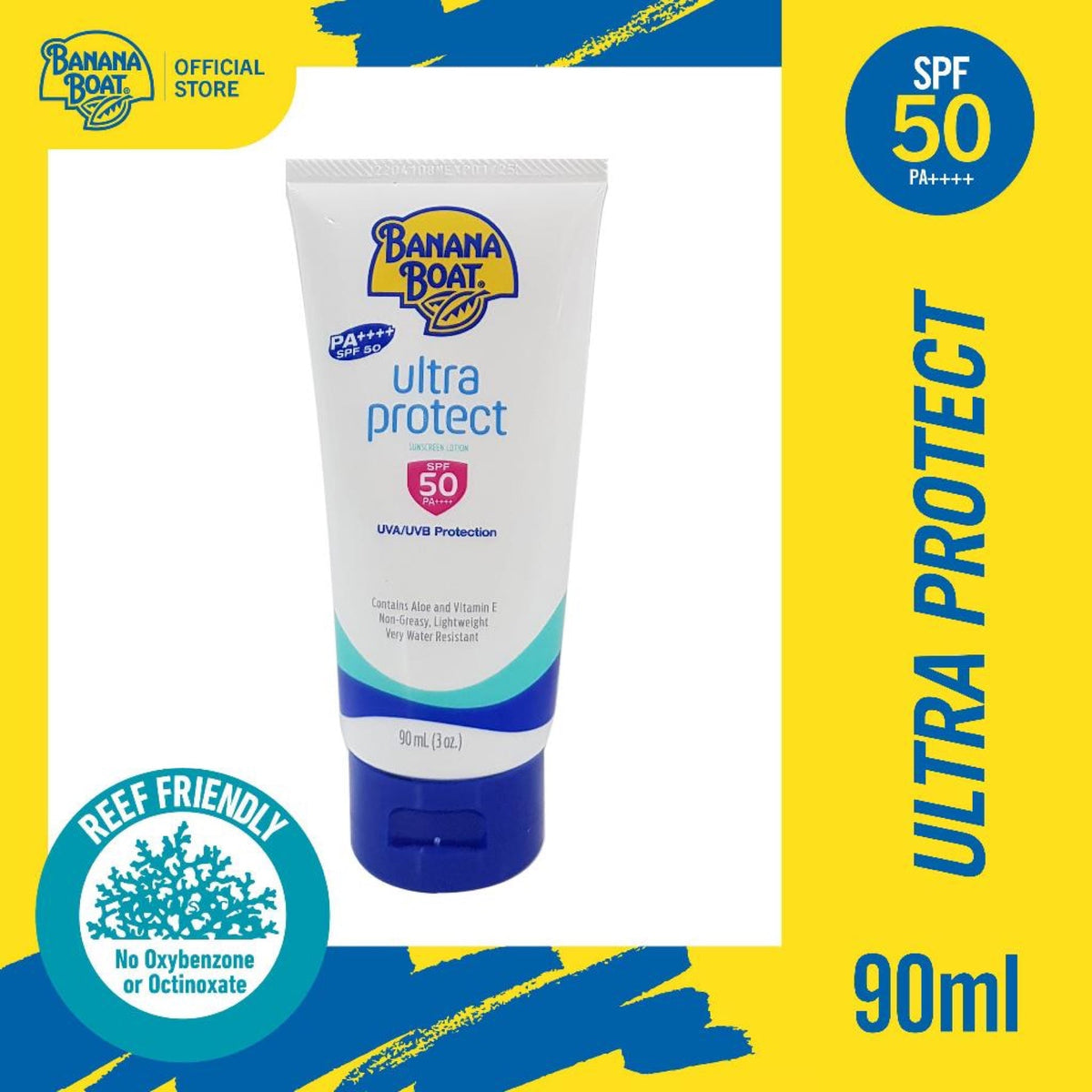 Banana Boat Ultra Protect Sunscreen Lotion Spf50, 90ml