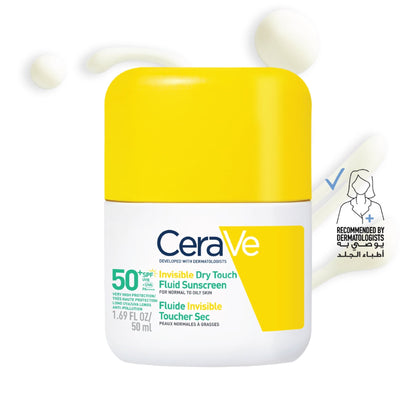 Cerave Invisible Dry Touch Fluid Sunscreen Spf 50+ 50 ml