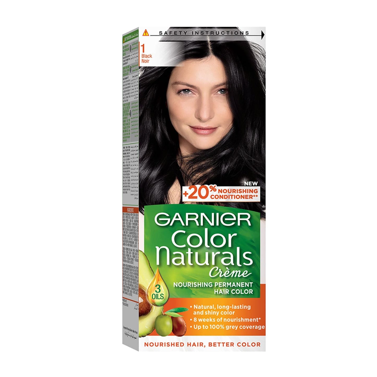 Garnier Hair Colour, With 3 Nourishing Oils, 1 Black