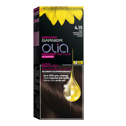 Garnier Olia Ammonia‑free Hair Color 4.15 Iced Chocolate