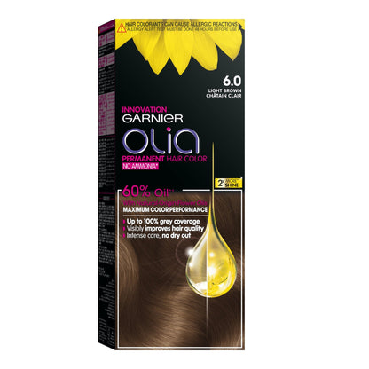 Garnier Olia Ammonia‑free Hair Color 6.0 Light Brown