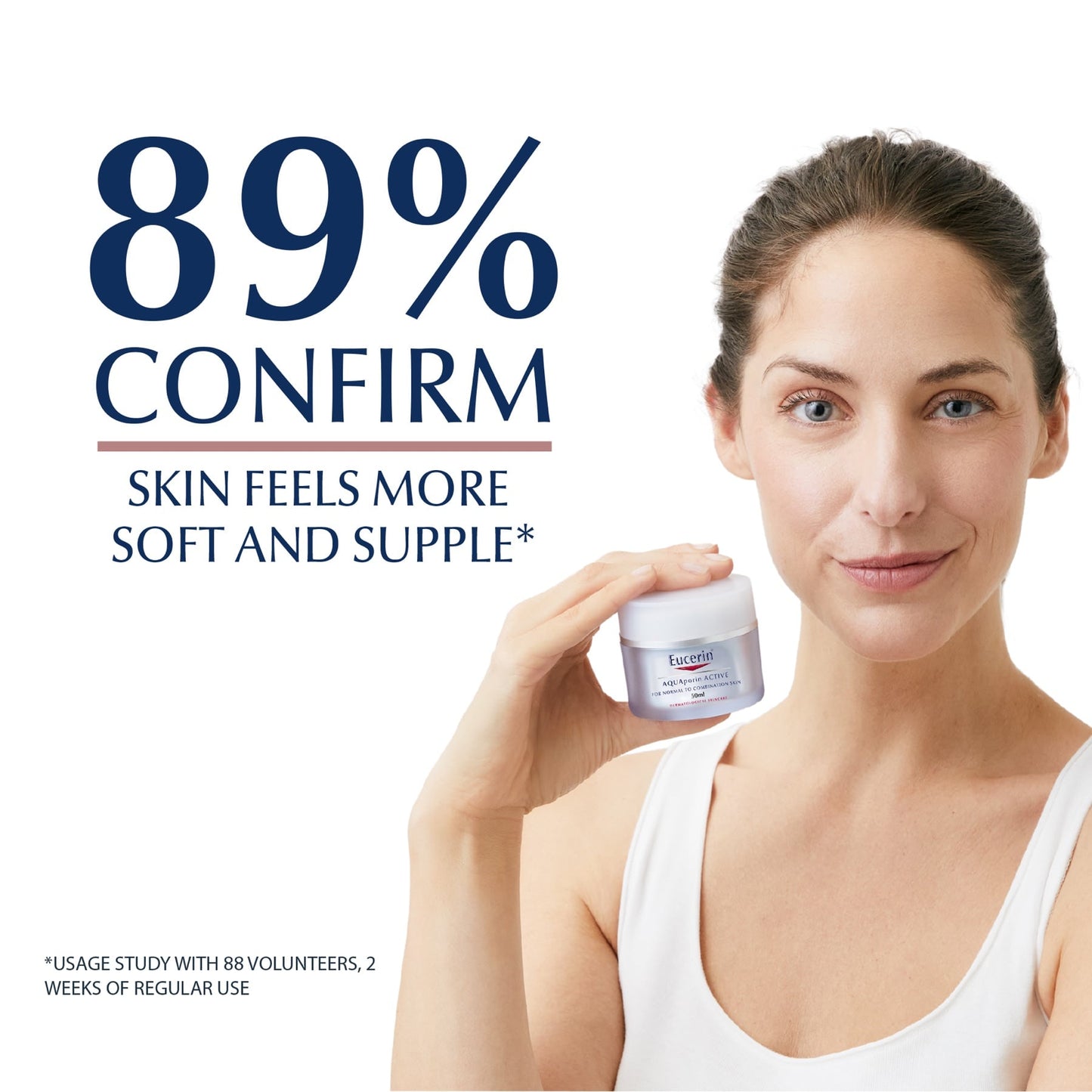 كريم النهار Eucerin Aquaporin Active الخفيف للوجه مع الجلوكو-جليسرول، لا يسد المسام، 50 مل