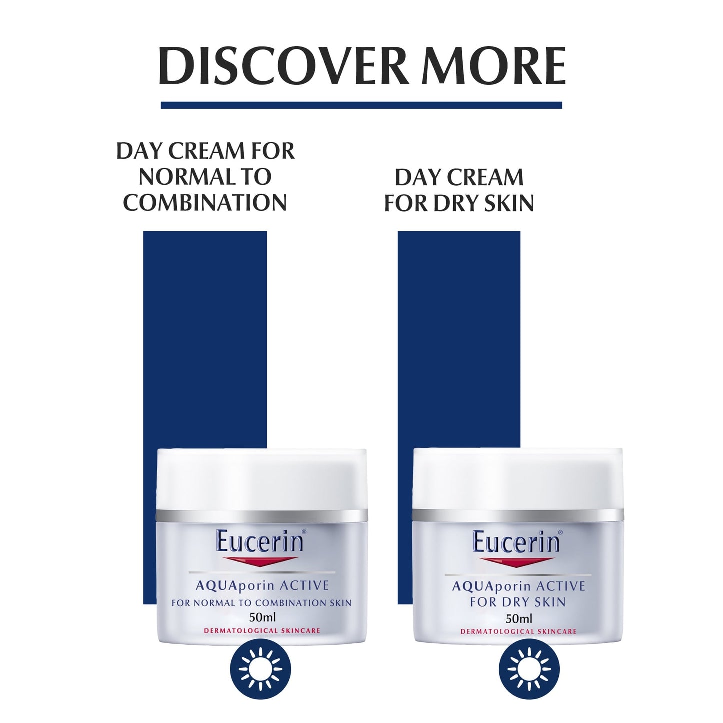 كريم النهار Eucerin Aquaporin Active الخفيف للوجه مع الجلوكو-جليسرول، لا يسد المسام، 50 مل