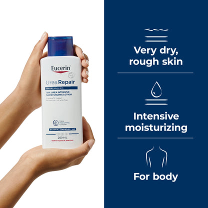 Eucerin Urearepair لوشن الجسم الملطف المرطب بـ 5% يوريا، 250 مل