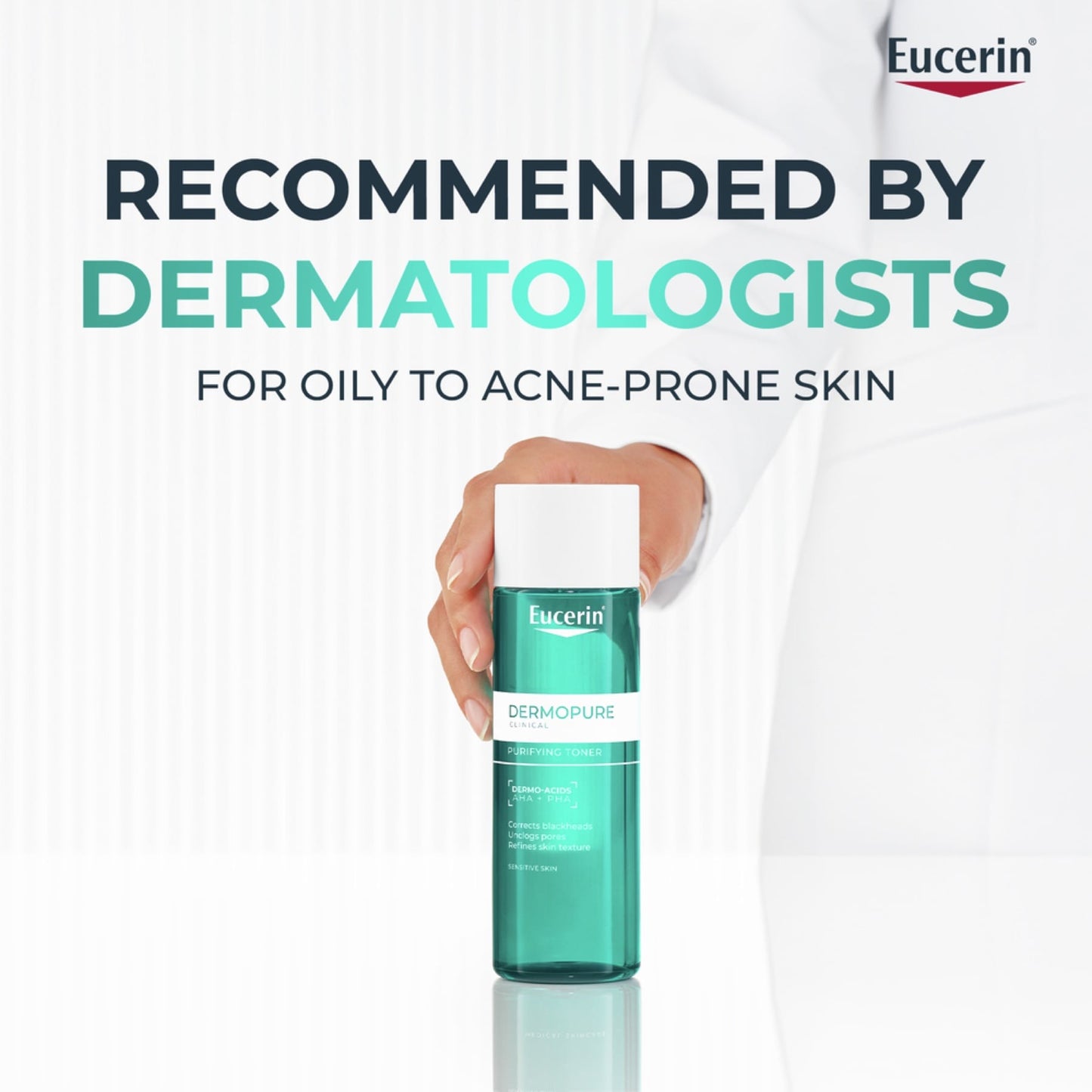 جل التنظيف Eucerin Dermopure Clinical المصحح للعيوب والبشرة المعرضة لحب الشباب، 150 مل