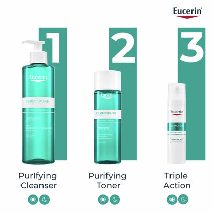 جل التنظيف Eucerin Dermopure Clinical المصحح للعيوب والبشرة المعرضة لحب الشباب، 150 مل