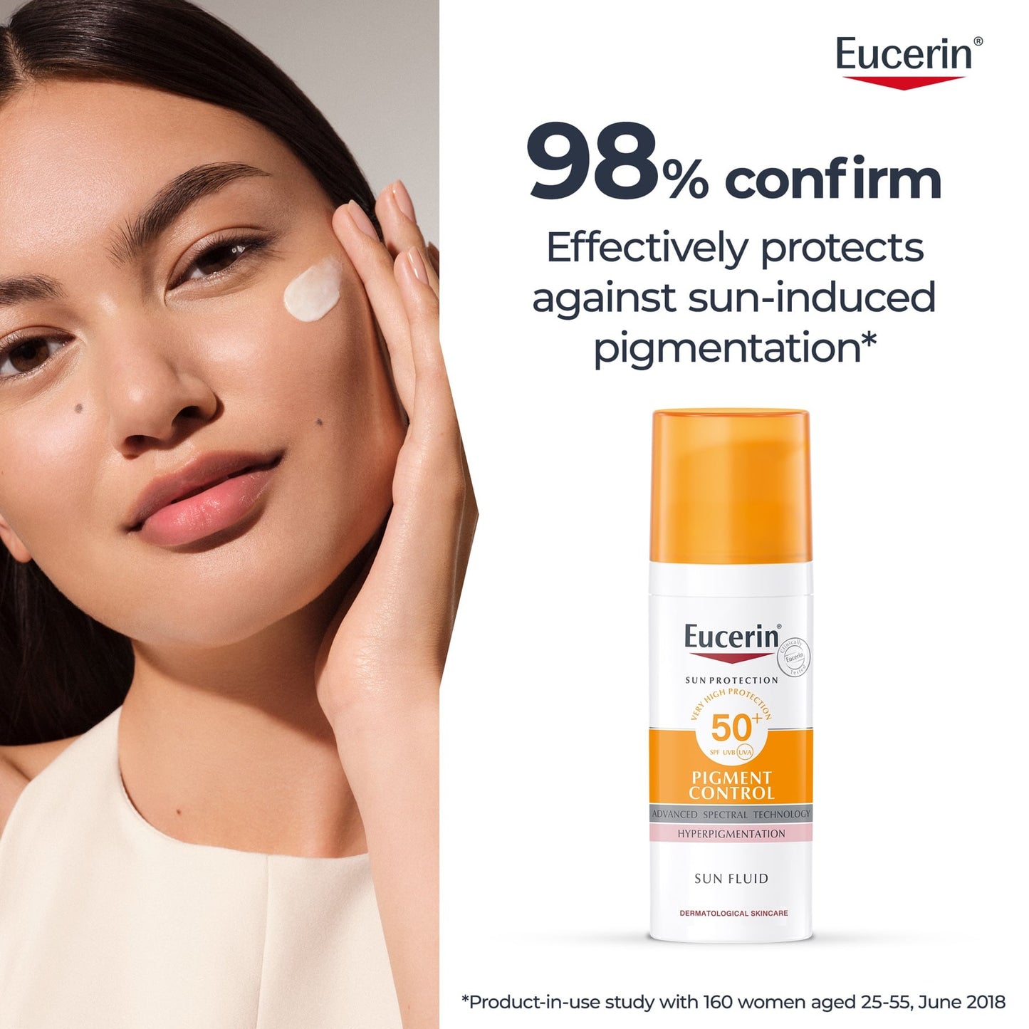 Eucerin Photoaging Control سائل للوجه واقي شمسي مضاد للشيخوخة بمعامل حماية SPF50+، سعة 50 مل