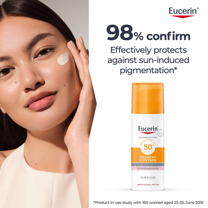 Eucerin Photoaging Control سائل للوجه واقي شمسي مضاد للشيخوخة بمعامل حماية SPF50+، سعة 50 مل