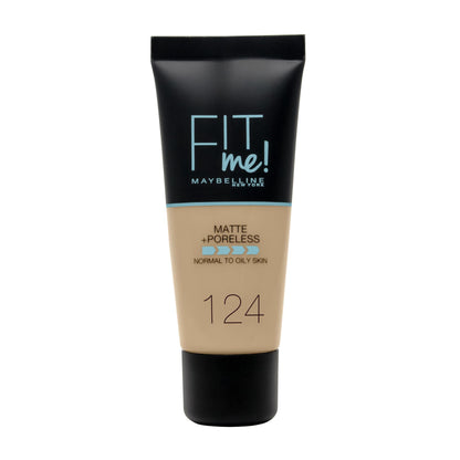 Fit Me Matte + Poreless Foundation Matte Finish 30ml 124 Soft Sand|30ml