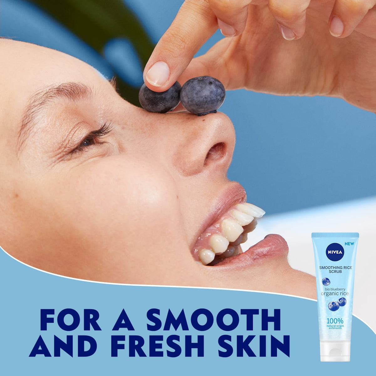 Smoothing Rice Face Scrub Bio Blueberry 75ml