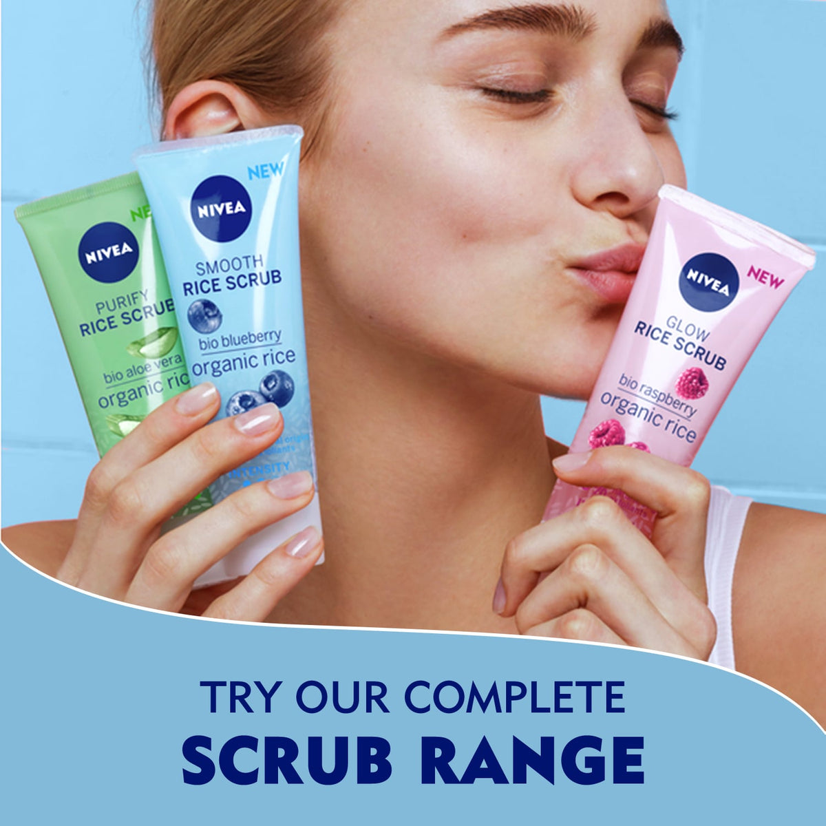 Smoothing Rice Face Scrub Bio Blueberry 75ml