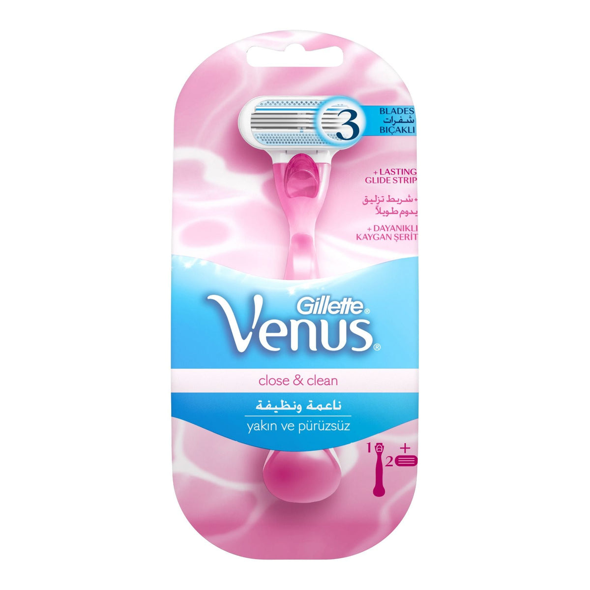 Close & Clean Women's Razor + 2 Blades