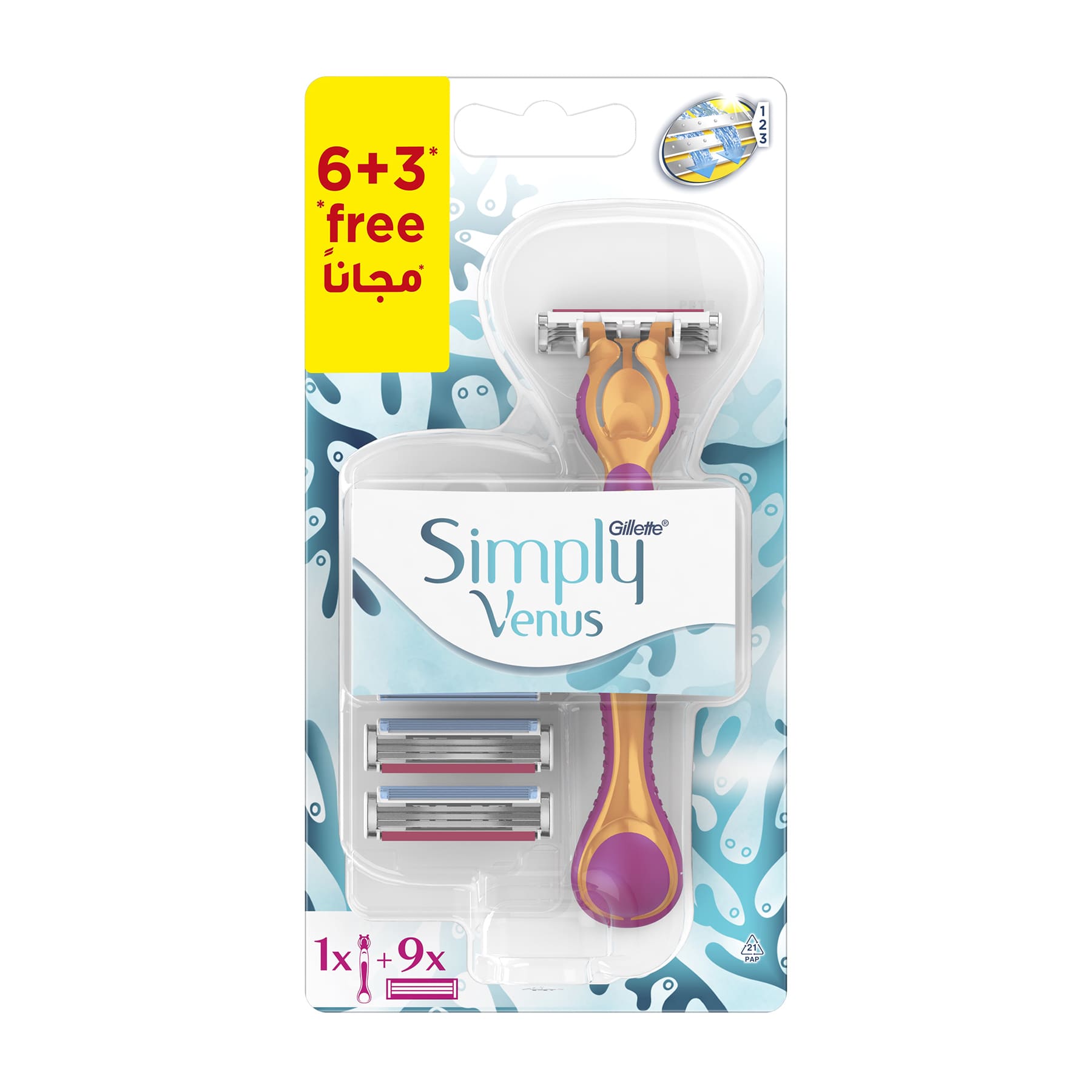 Simply Women's Razor + 9 Blades