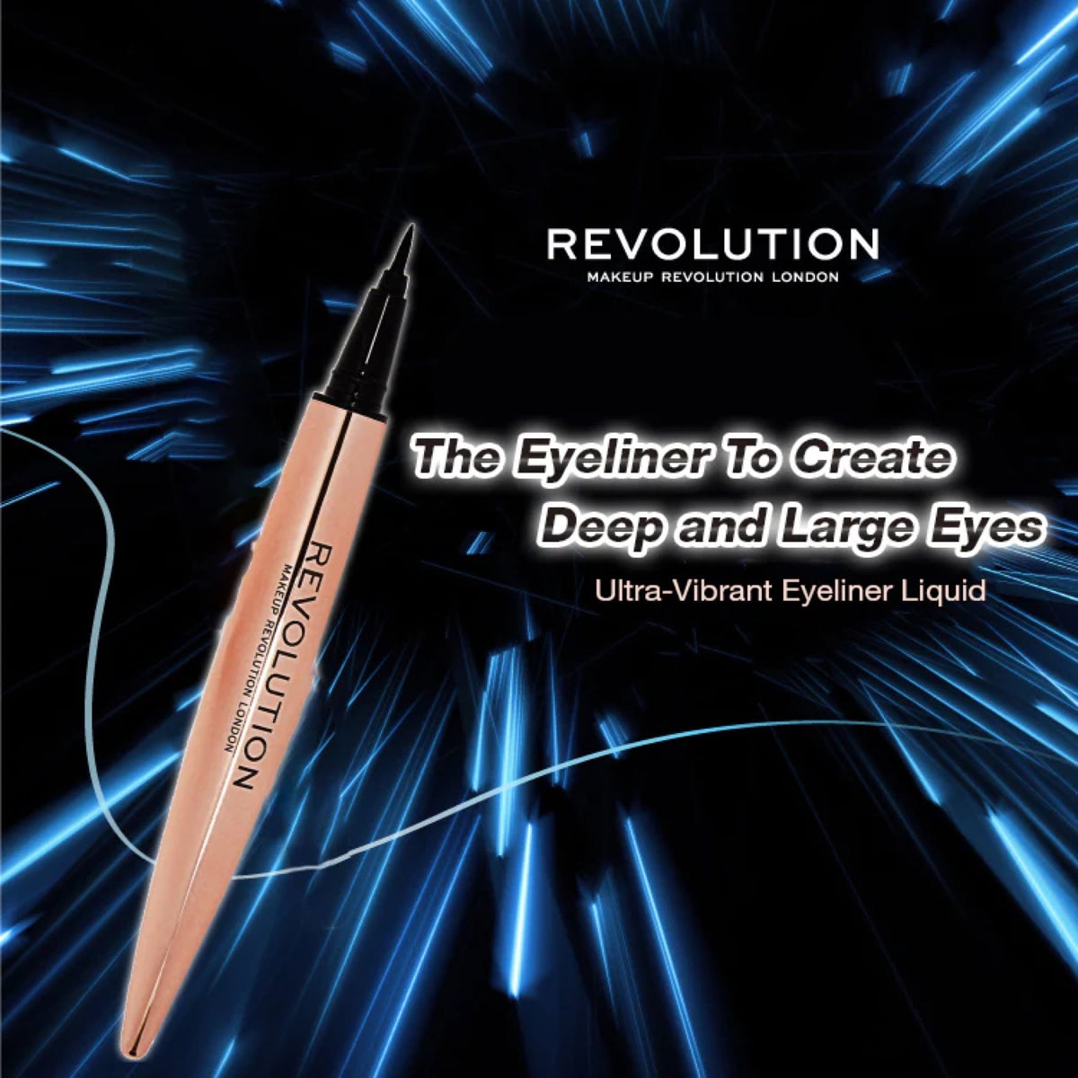 Revolution Renaissance Flick Liquid Eyeliner Black 8g