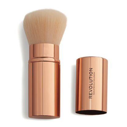 Retractable Kabuki Face Brush Rose Gold 1pc