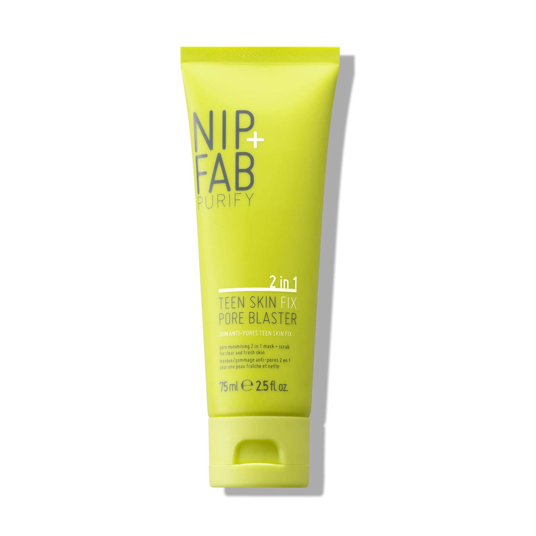 Nip+Fab Teen Skin Fix 2 In 1 Scrub & Mask Pore Blaster Facial Cleansing 75ml 75ml