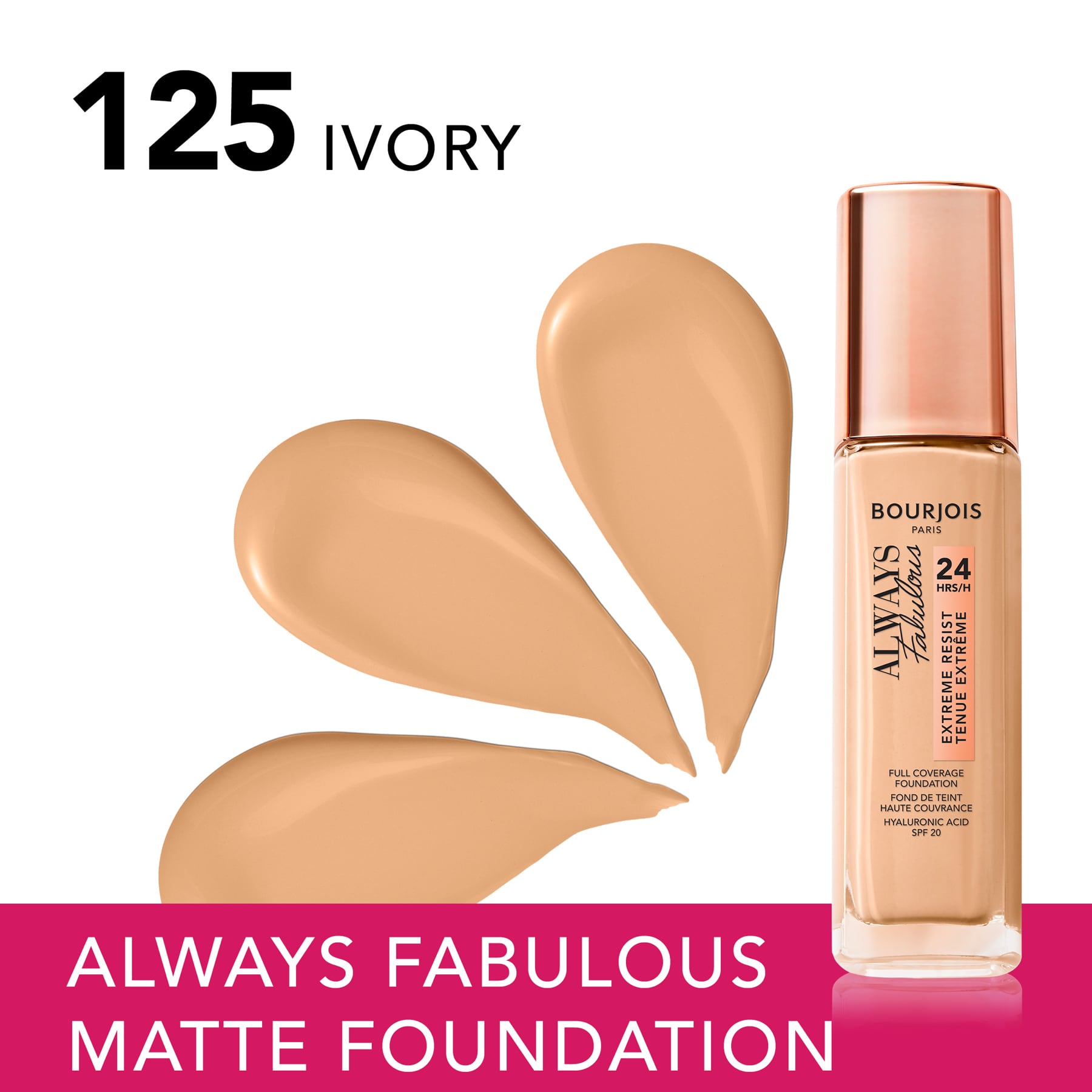 Always Fabulous Natural Finish Foundation 30ml 125 Ivory|30ml