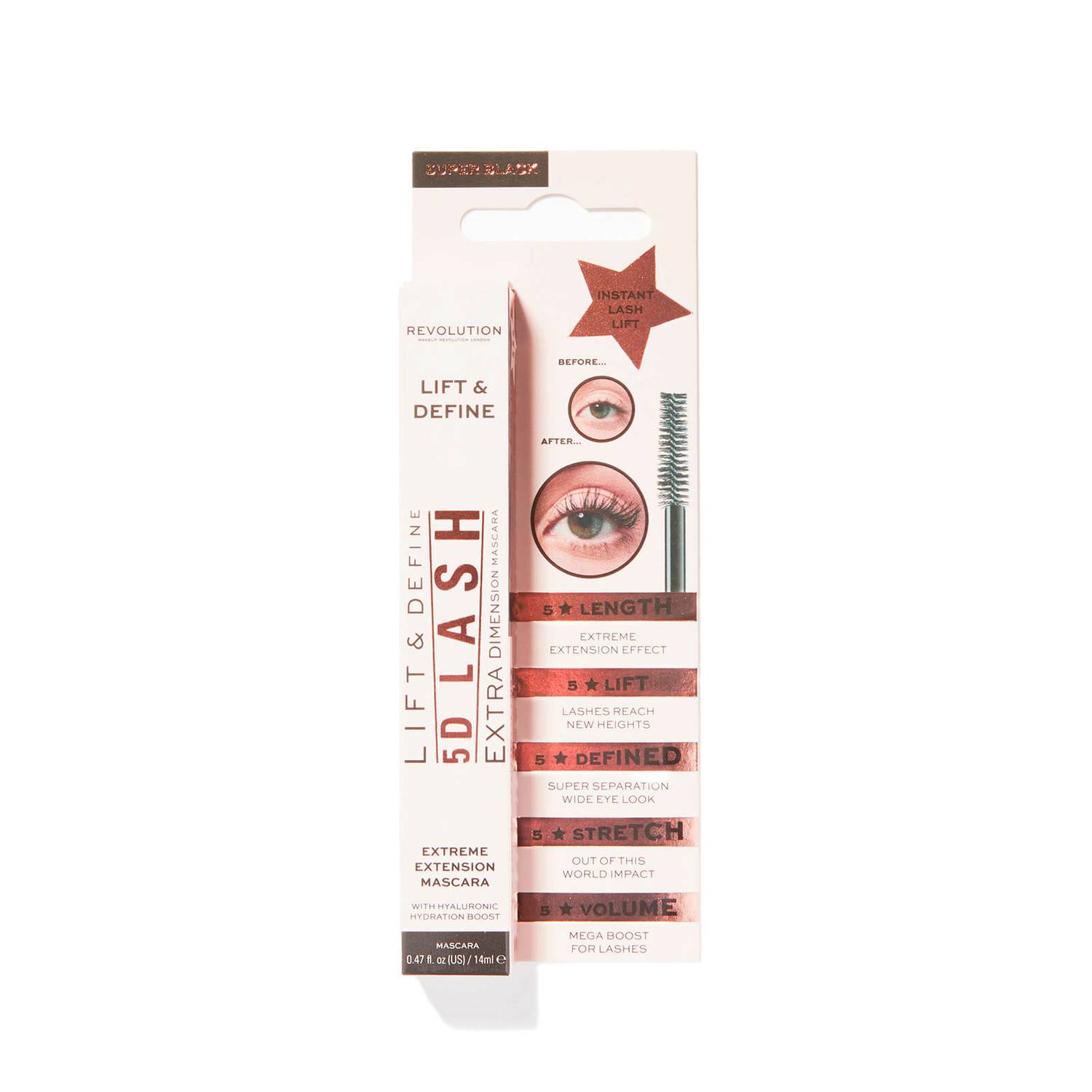Lift & Define 5D Lash Mascara Lengthening Black 14ml Black|14ml