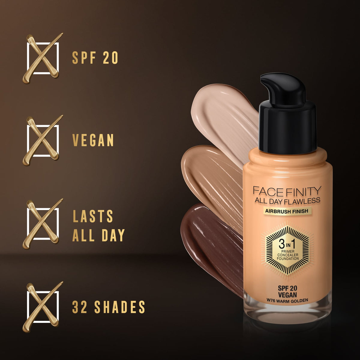 Max Factor Facefinity All Day Flawless 3-in-1 Liquid Foundation Matte Finish 30ml