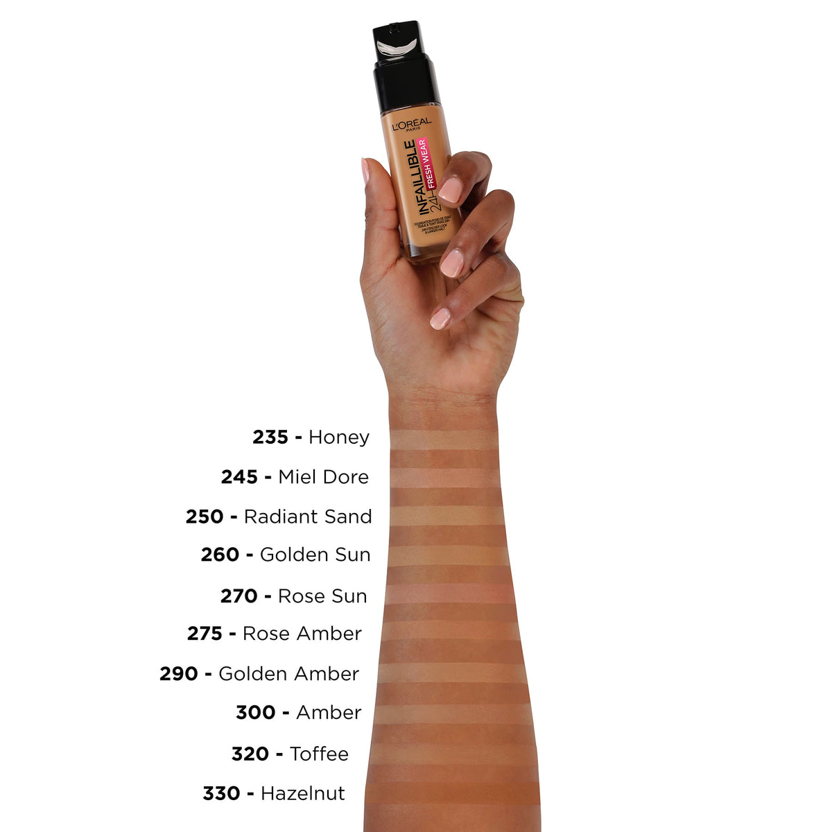 L'Oreal Paris Infallible 24H Fresh Wear Liquid Foundation 320 Toffee 30ml