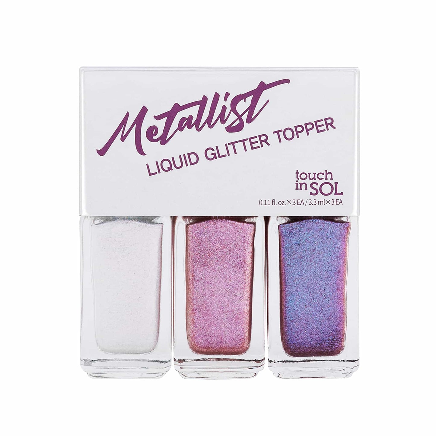 Metallist Liquid Glitter Topper Eyeshadow 9.9ml #3 Shine Purple Look|9.9ml