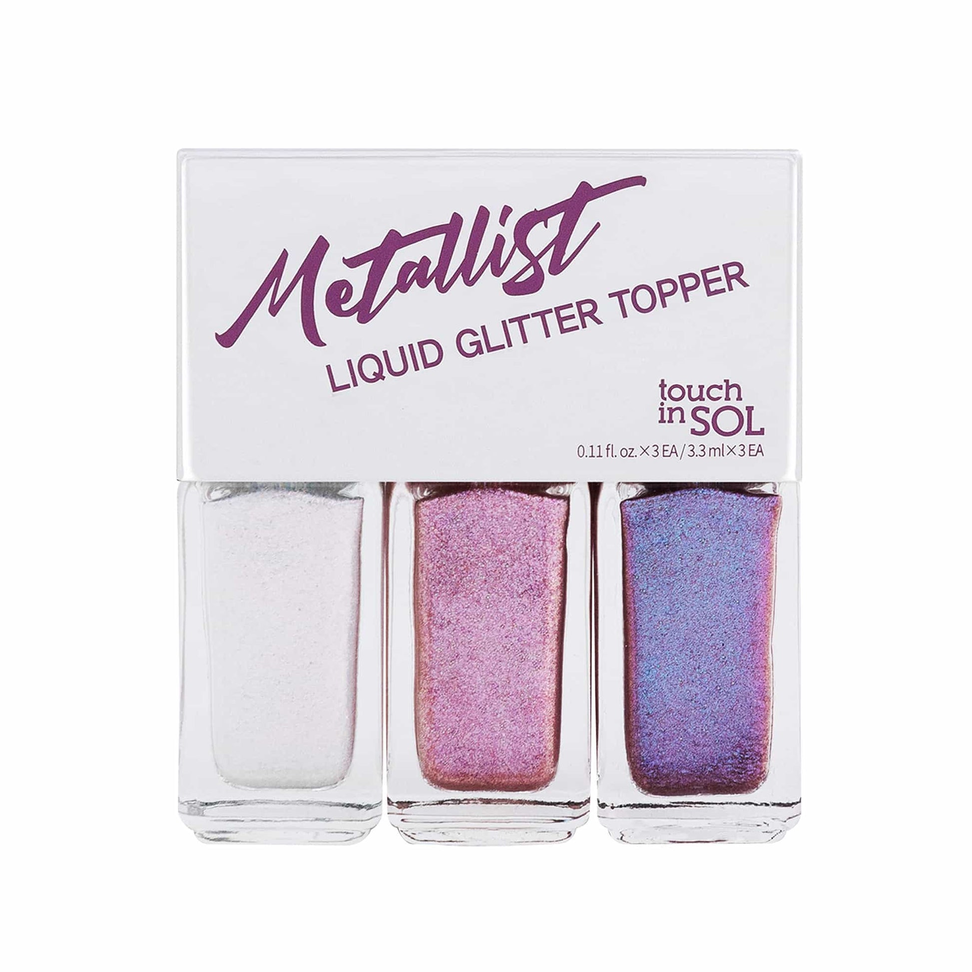 Metallist Liquid Glitter Topper Eyeshadow 9.9ml #3 Shine Purple Look|9.9ml