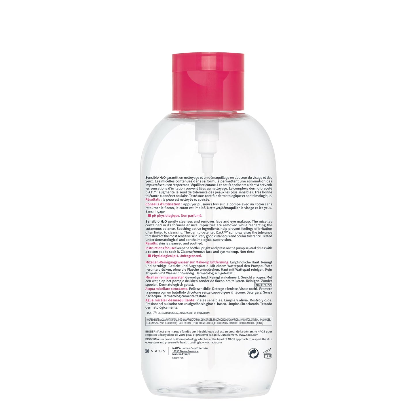 Bioderma Bioderma Sensibio H2O Cleansing Micelle Solution Micellar Water 850ml
