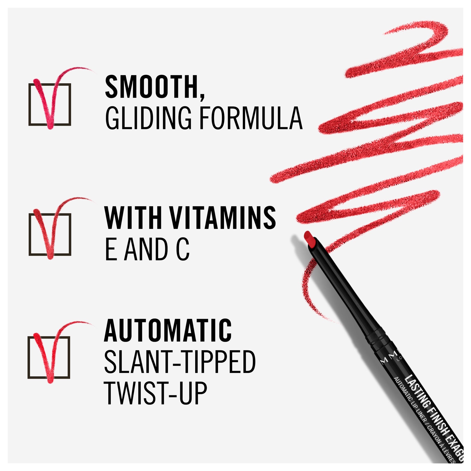 Lasting Finish Exaggerate Automatic Lip Liner 0.25g 24 Red Diva
