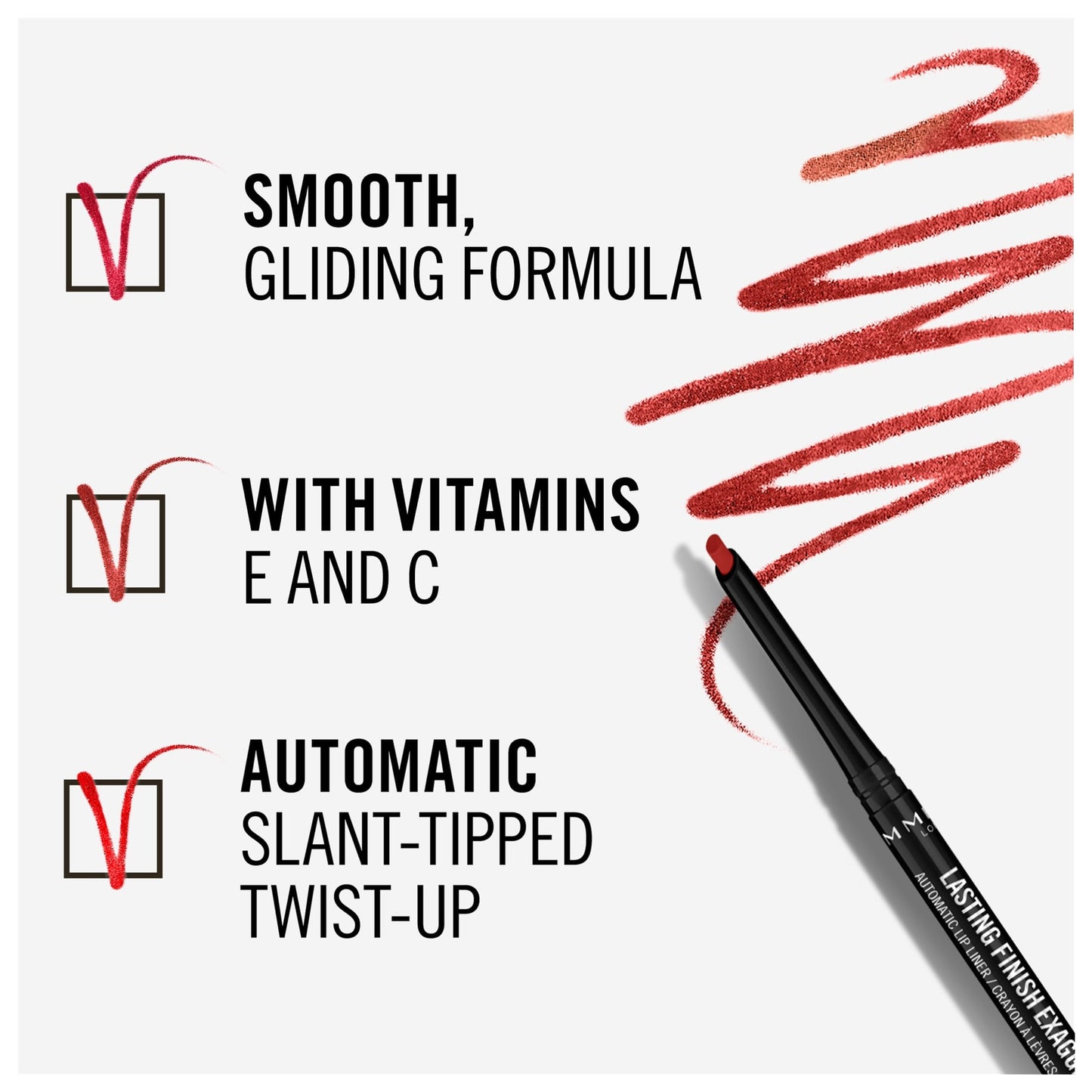 Lasting Finish Exaggerate Automatic Lip Liner 0.25g 45 Epic Burgundy