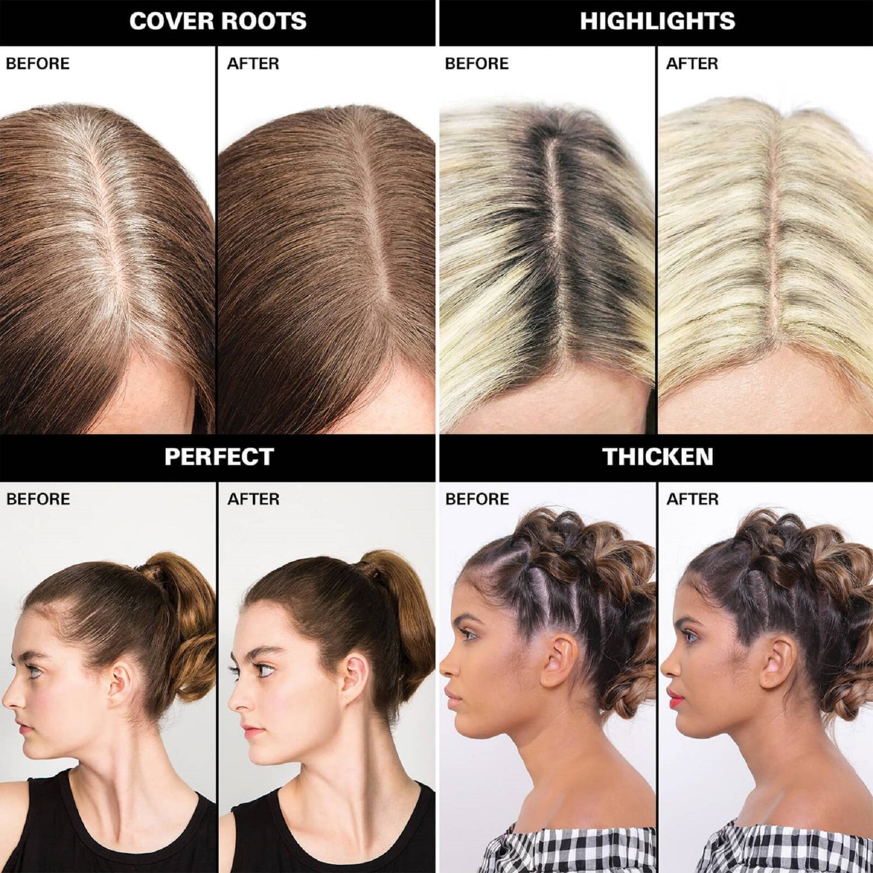 Root Cover Up Temporary Hair Colour Dark Brown|2.1g