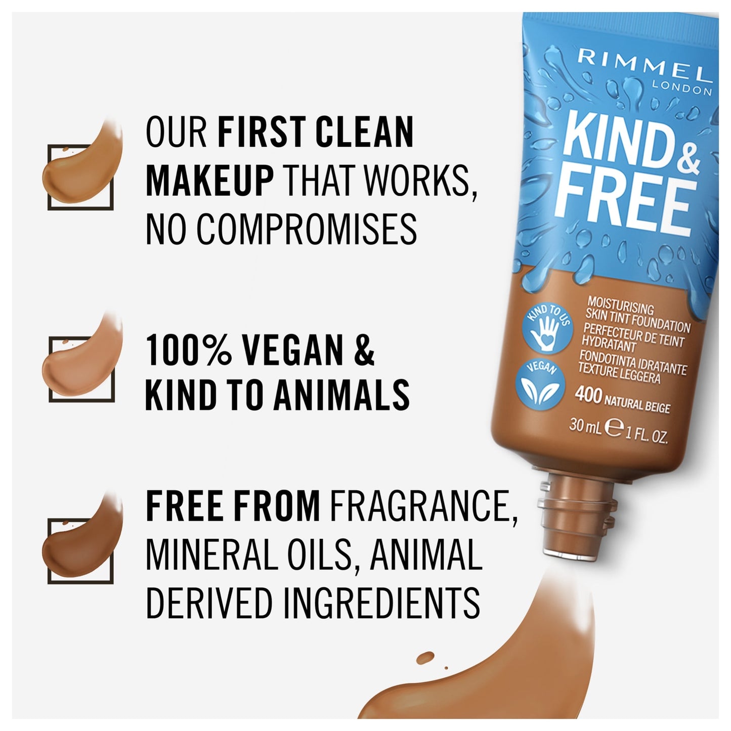 Rimmel Kind & Free Moisturising Skin Tint Foundation 30ml