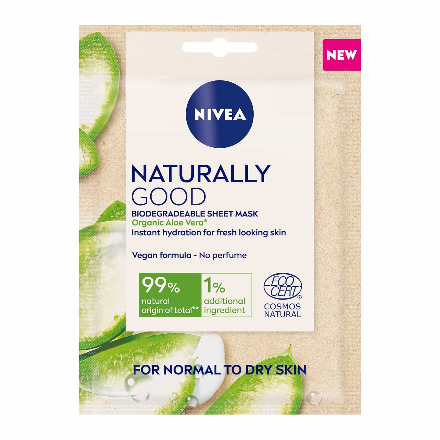 Naturally Good Organic Aloe Vera Sheet Mask 1pc