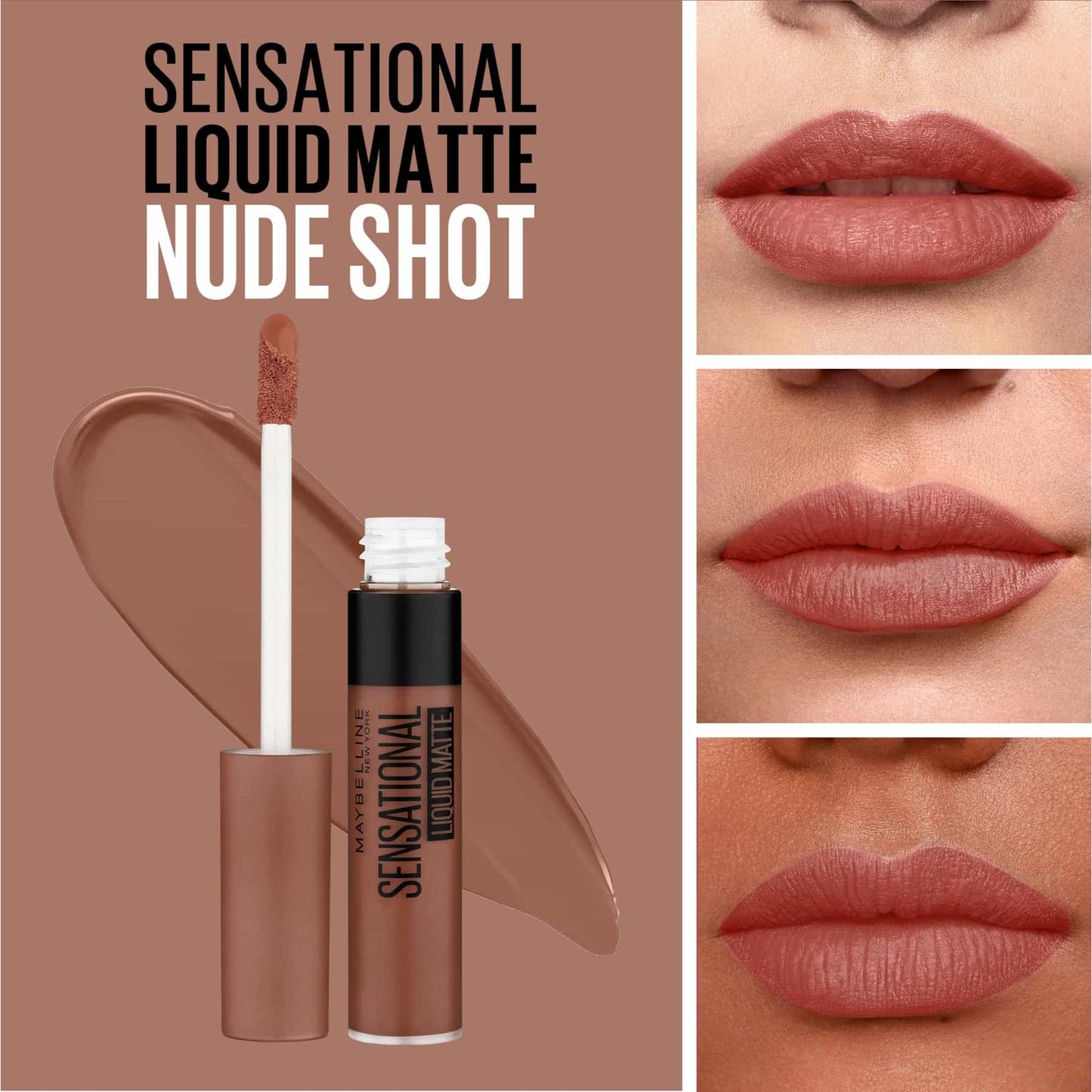 Sensational Liquid Matte Lipstick 7ml NU08 Nude Shot|7ml