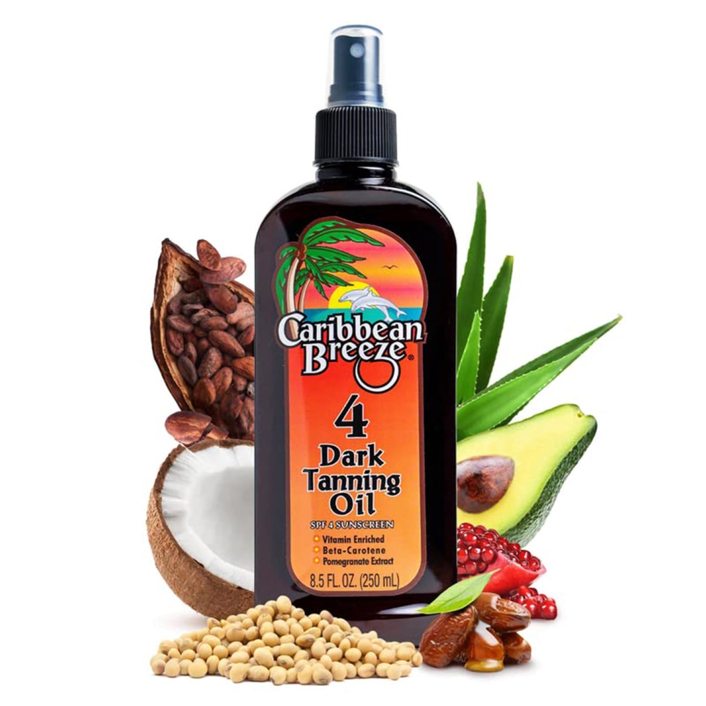 Caribbean Breeze Tanning Oil Spf4 250ml