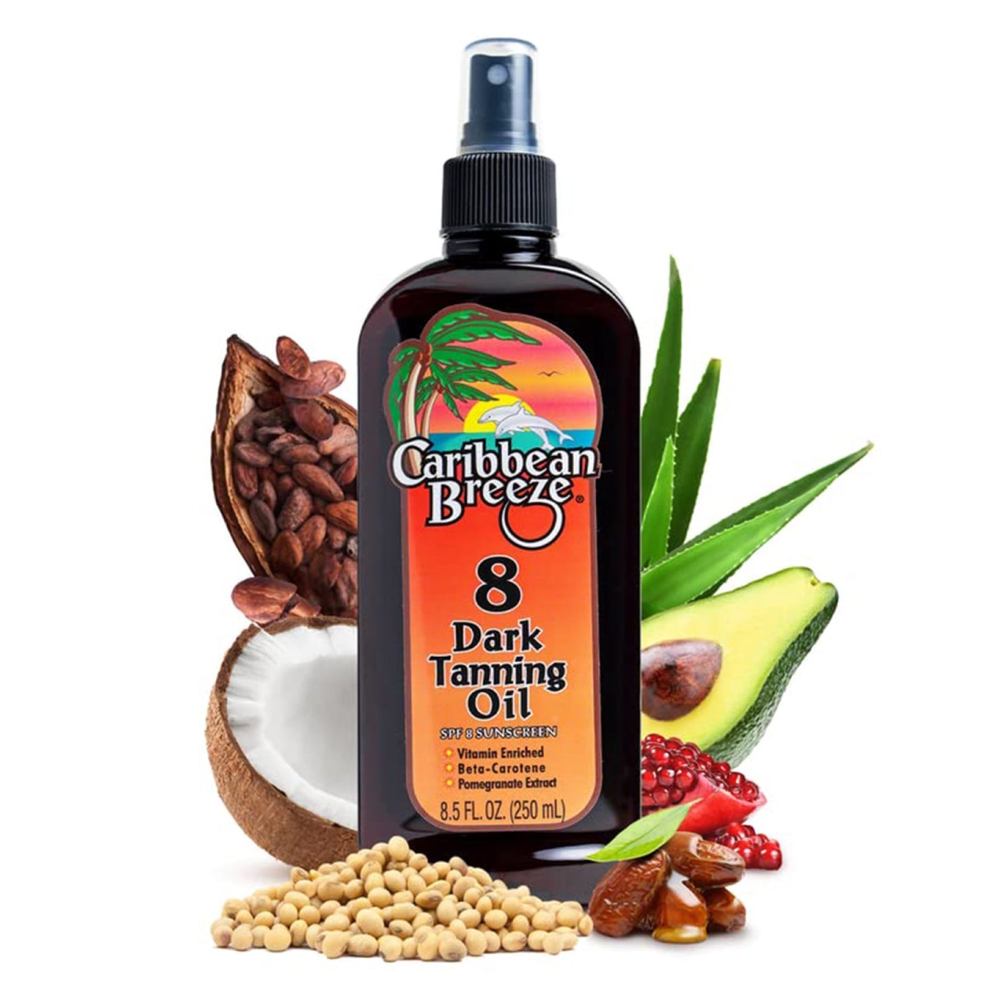 Caribbean Breeze Tanning Oil Spf8 250ml