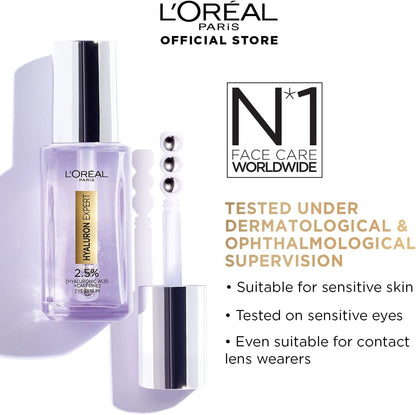 L'Oréal Paris Hyaluron Expert Eye Serum With 2.5% Hyaluronic Acid, Caffeine and Niacinamide - 20ml