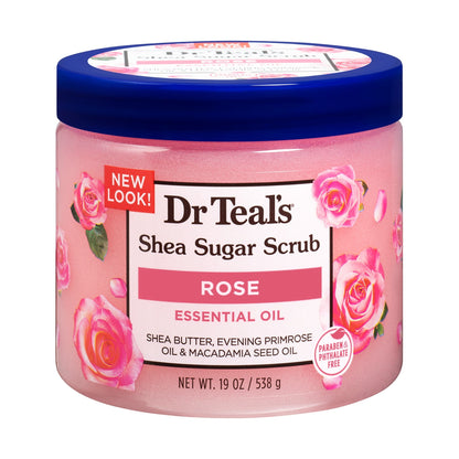 Dr Teal's Shea Sugar Rose Body Scrub 538g