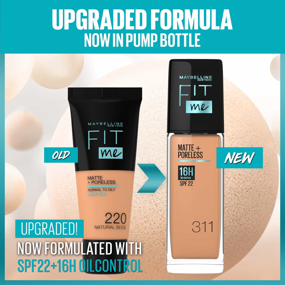 Maybelline Maybelline Fit Me Matte+Poreless Liquid Foundation with SPF22 30ml