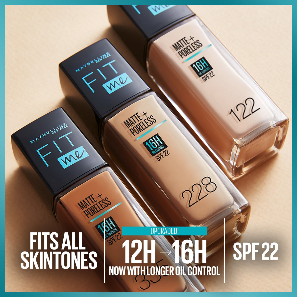 Maybelline Maybelline Fit Me Matte+Poreless Liquid Foundation with SPF22 30ml