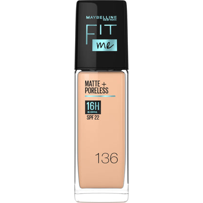 Maybelline Fit Me Matte+Poreless Liquid Foundation with SPF22 30ml